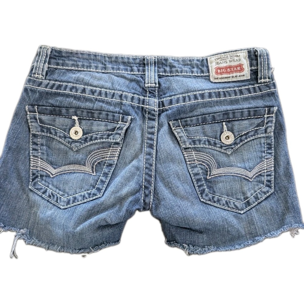 Big Star Sweet Low Rise Cutoff Denim Shorts Women's Size 25 Jorts - Picture 2 of 16